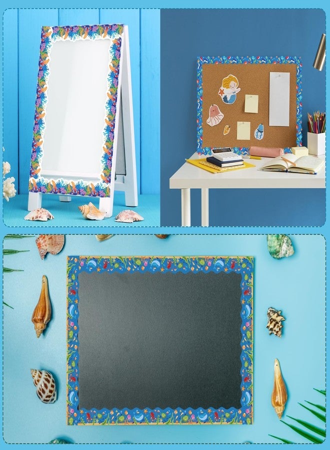 VABAMNA 76Ft Ocean Bulletin Board Borders, Summer Ocean theme Classroom Bulletin Board Decorations, Under The Sea Trim Borders for School Supplies Classroom Door Wall Decor, Blue - Image 2